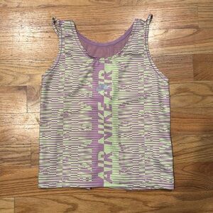 Nike Dri Fit Purple Neon Abstract Tank Strappy XL
